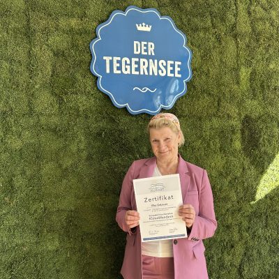 Elke Gebauer mit Zertifikat KlimaWandern